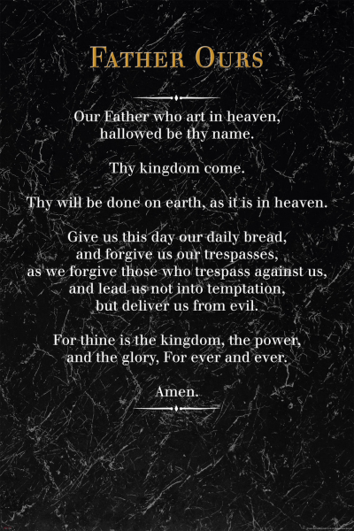 Motivational - Kunstdruck - Father Ours Prayer black