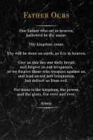 Motivational - Kunstdruck - Father Ours Prayer black