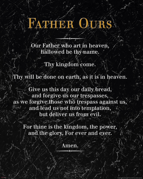 Motivational - Kunstdruck - Father Ours Prayer black