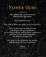 Motivational - Kunstdruck - Father Ours Prayer black