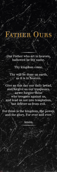 Motivational - Kunstdruck - Father Ours Prayer black