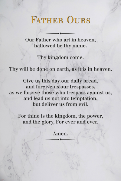 Motivational - Kunstdruck - Father Ours Prayer white