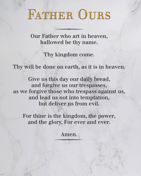 Motivational - Kunstdruck - Father Ours Prayer white