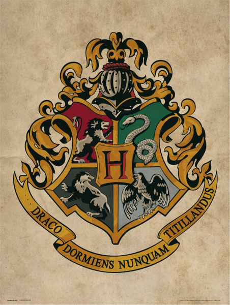 Harry Potter - Kunstdruck - Hogwarts Crests