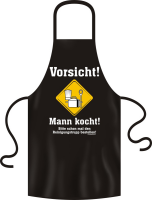 Vorsicht! Mann kocht! - Grillschürze - Schürze