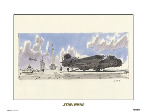 Star Wars - Kunstdruck - Concept art millennium falcon