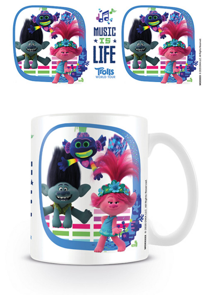 Trolls  - Lizenz Tassen - World Tour - Music Is Life