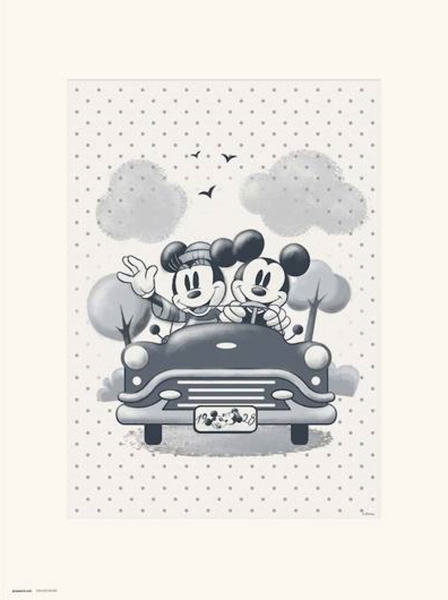 Disney - Kunstdruck - Mickey & Minnie Travel