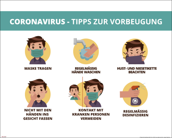 Hinweisposter - Mini-Poster - Tipps zur Vorbeugung