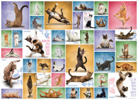 1000 Teile Puzzle - Puzzle - Yoga Katzen