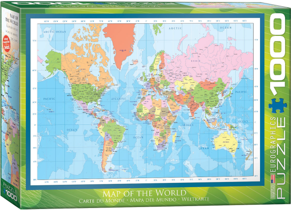 1000 Teile Puzzle - Puzzle - Moderne Weltkarte - Modern Map of the World