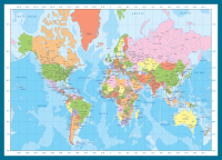 1000 Teile Puzzle - Puzzle - Moderne Weltkarte - Modern Map of the World