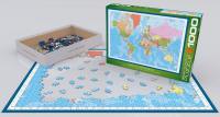 1000 Teile Puzzle - Puzzle - Moderne Weltkarte - Modern Map of the World