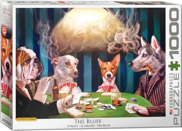 1000 Teile Puzzle - Puzzle - Der Bluff - Hunde von Lucia Heffernan