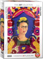 1000 Teile Puzzle - Puzzle - Frida Kahlo Selbstportrait mit Vögeln