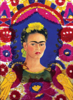 1000 Teile Puzzle - Puzzle - Frida Kahlo Selbstportrait mit Vögeln
