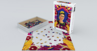 1000 Teile Puzzle - Puzzle - Frida Kahlo Selbstportrait mit Vögeln