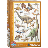 1000 Teile Puzzle - Puzzle - Dinosaurier der Jura Zeit