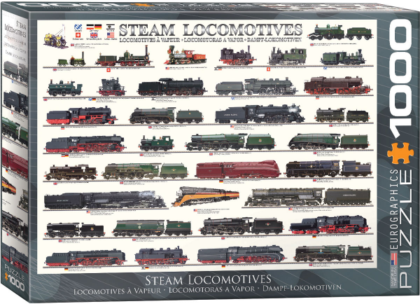 1000 Teile Puzzle - Puzzle - Geschichte der Dampflokomotive