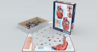 1000 Teile Puzzle - Puzzle - Das menschliche Herz - Anatomie Puzzle