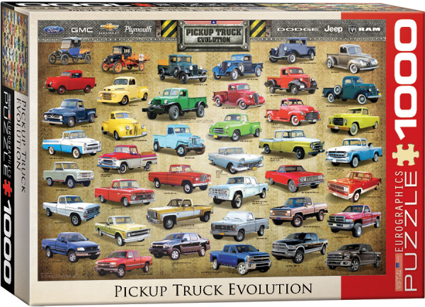 1000 Teile Puzzle - Puzzle - Amerikanische Pickup Trucks