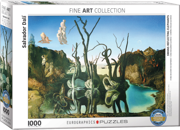 1000 Teile Puzzle - Puzzle - Salvador Dali Schwäne spiegeln Elefanten