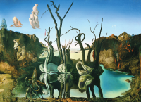 1000 Teile Puzzle - Puzzle - Salvador Dali Schwäne spiegeln Elefanten