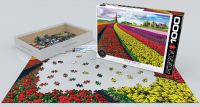 1000 Teile Puzzle - Puzzle - Tulpenfeld in Holland