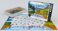 1000 Teile Puzzle - Puzzle - Bergsee in den Rocky Mountains