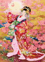 1000 Teile Puzzle - Puzzle - Japan Kimono Art - Syungetsu...