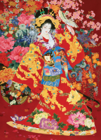 1000 Teile Puzzle - Puzzle - Japan Kimono Art -Agemaki von Haruyo Morita