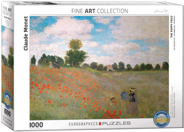 1000 Teile Puzzle - Puzzle - Mohnfeld bei Argenteuil von Claude Monet