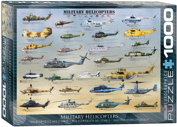 1000 Teile Puzzle - Puzzle - Moderne Miltärhubschrauber