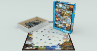 1000 Teile Puzzle - Puzzle - Vintage Art - Amerikanische Leuchttürme