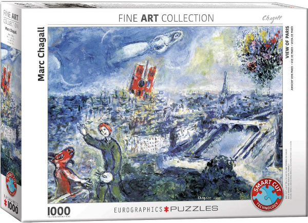 1000 Teile Puzzle - Puzzle - Ansicht von Paris von Marc Chagall