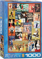 1000 Teile Puzzle - Puzzle - Vintage Art Deco - Klassische Tanzplakate