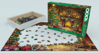 1000 Teile Puzzle - Puzzle - Festliche Weihnachten mit Labradors von Dominic Davison