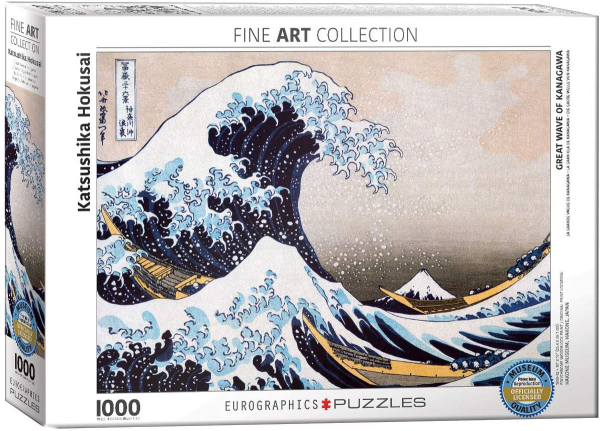 1000 Teile Puzzle - Puzzle - Hokusai - Die große Welle vor Kanagawa
