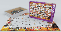 1000 Teile Puzzle - Puzzle - Halloween Welpen und Kätzchen