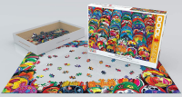 1000 Teile Puzzle - Puzzle - Farbenfrohe mexikanische Folkore Teller