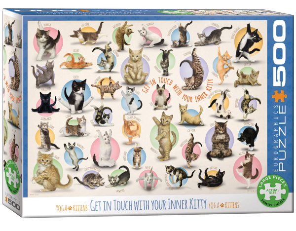 500 Teile Puzzle - Puzzle - Yoga Kätzchen