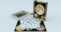 1000 Teile Puzzle - Puzzle - Der Mond mit Daten und Querschnitt