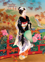 1000 Teile Puzzle - Puzzle - Haruyo Morita - Japan Kimono Art -Higasa