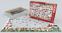 1000 Teile Puzzle - Puzzle - Weihnachtsvorfreude mit Hunden