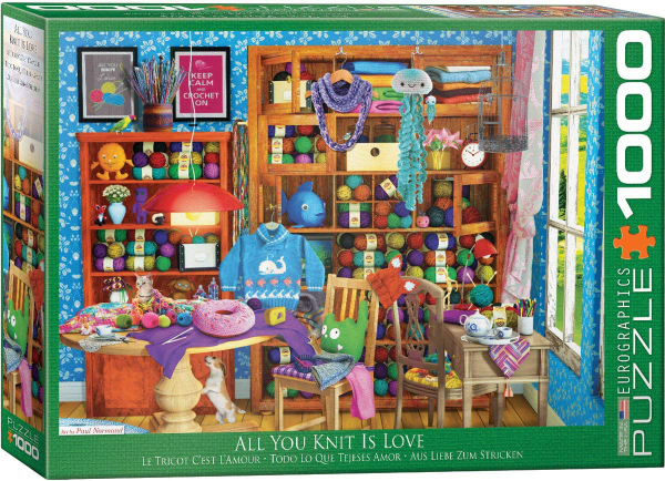 1000 Teile Puzzle - Puzzle - Das fabelhafte Strickzimmer