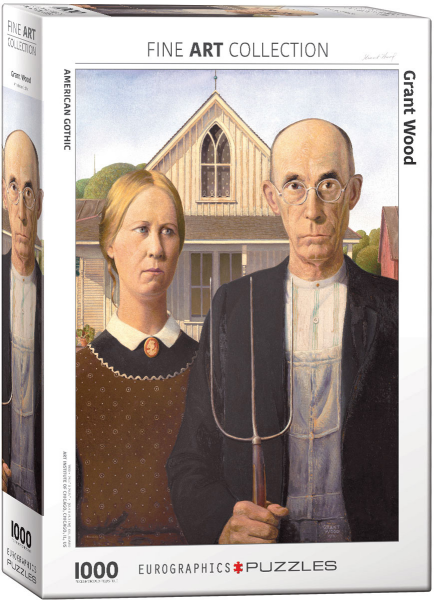 1000 Teile Puzzle - Puzzle - Grant Wood - American Gothic