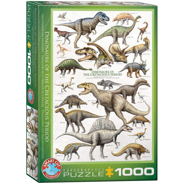 1000 Teile Puzzle - Puzzle - Dinosaurier der Kreidezeit