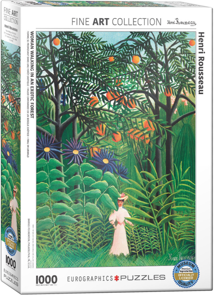 1000 Teile Puzzle - Puzzle - Henri Rousseau - Frau im Urwald