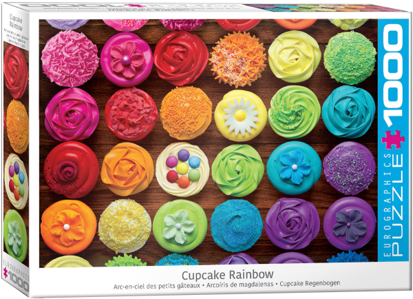 1000 Teile Puzzle - Puzzle - Cupcake Regenbogen