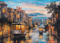 1000 Teile Puzzle - Puzzle - Straßenbahnen in San Francisco Classic Cable Cars